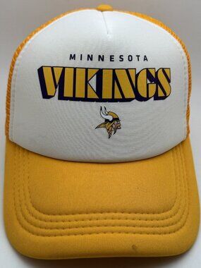 Minnesota Vikings NFL Trucker Hat Cap Adjustable Snapback Yellow White Purple